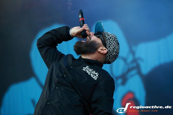 Bemalt - Fotos: Limp Bizkit live bei Rock im Revier 2015 